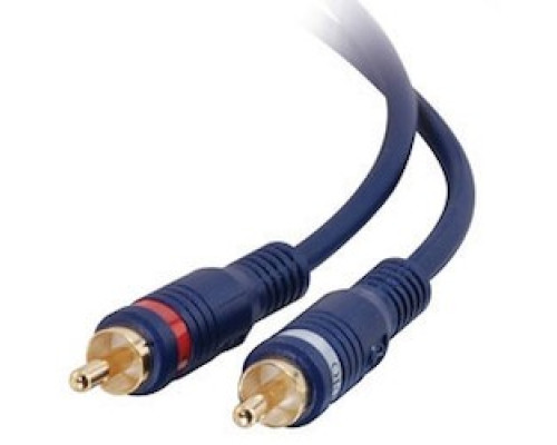 C2G  CG29101  CG29101                 RCA Stereo Audio Cable, Male to Male, 50’ Length, PVC Blue Jacket
