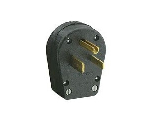 LEVITON  931   30/50 Amp, 250 Volt, Plug, Angle, Grounding, Black