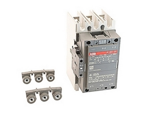 ABB  A185-30-11-85   3 pole, 275 amp, non-reversing across the line contactor with 400-415V AC coil and 1 NO and 1 NC auxiliary contacts