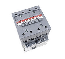 ABB  AE45-40-00-81   4 pole, 70 amp, across the line block contactor with 24V DC coil and no auxiliary contacts