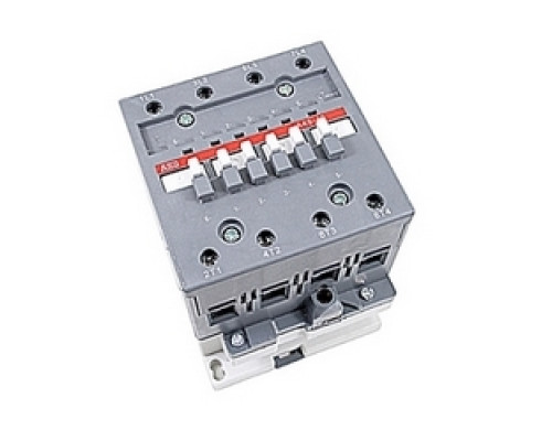 ABB  AE45-40-00-81   4 pole, 70 amp, across the line block contactor with 24V DC coil and no auxiliary contacts
