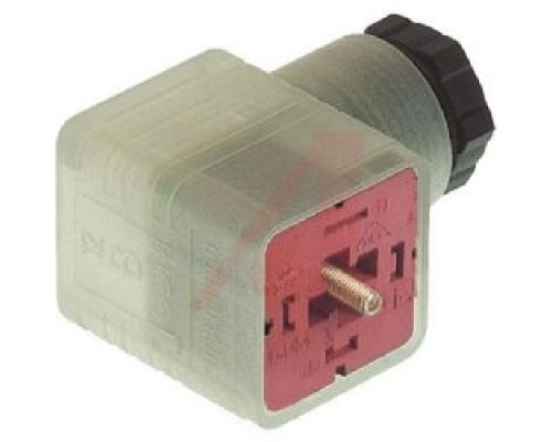 HIRSCHMANN 927801764  Rectangular Connector, GDM 2011 J 24V LED 1N4007, Valve, Type A, 2C + Ground, 5-10mm UL , Clear Housing