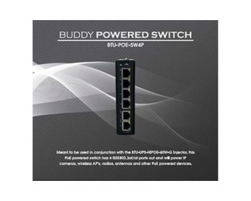 BTU RESEARCH LLC  BTU-SW4P   HIPOE Powered, 4-Port Switch