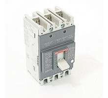 ABB  A1N060TW   3 pole, 60 amps rated at 240V AC and 250V DC, fixed trip point molded case circuit breaker, with a thermal magnetic trip device and 25kA at 240V AC and 10kA at 250V DC interrupt current rating