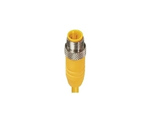 LUMBERG AUTOMATION  600000614  600000614   M12 Micro actuator/sensor cordset, single-ended, 5-poles, male straight connector with self-locking thread and yellow 22 gauge PVC molded cable. cable length: 2M