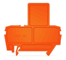 WAGO CORPORATION  2002-992   END PLATE 2 MM THICK FOR FUSE TERMINAL BLOCKS; ORANGE