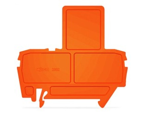 WAGO CORPORATION  2002-992   END PLATE 2 MM THICK FOR FUSE TERMINAL BLOCKS; ORANGE