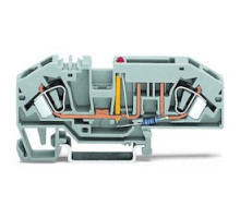 WAGO CORPORATION  282-698/281-449   TERMINAL BLOCK FUSED SPRING  8MM 12V/24-10AWG IND GRAY