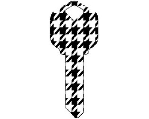 HOWARD KEYS  KW-HK44                 Decorative Key Blank, Kwikset, Houndstooth Design