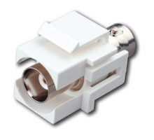 VANCO  820473                 BNC Jack Keystone Inserts, Insert Color: Ivory & Type: BNC Jack to BNC Jack, Nickel