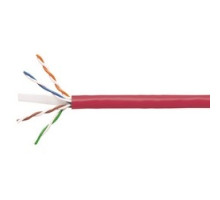 COMMSCOPE SYSTIMAX SOLUTIONS  700212012  1071E RED C6 4/23 U/UTP R1000                 Copper Cable, Category 6, 23 AWG, 4 Pair, Unshielded, UTP, Solid Bare Copper Conductor, PO/PVC, CMR, Riser Cable, Red Jacket, 1000Ft, Reels