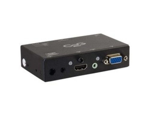 C2G  CG40814  CG40814                 HDMI Converter Switch, HDMI Female/VGA Female/3.5 MM Female to HDMI Female, 100 to 240 Volt AC Input, 5 Volt/1 Ampere Output, 5’ Length Cable, Steel, Black