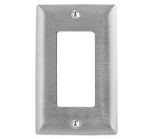 HUBBELL-KELLEMS DIV  SS26                 1G DECORATOR PLATE - 302 S/S DECORATIVE