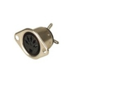 HIRSCHMANN  930071200   MAB 5 S; Panel-mounted Socket with flange solder joint, 5 contacts, female, DIN 41 524, 4A 34V AC/DC