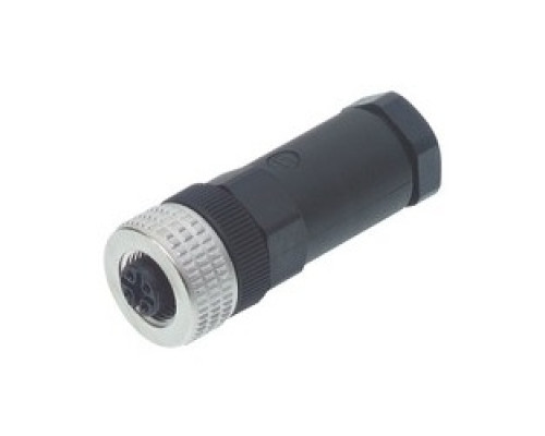 HIRSCHMANN 933171100  ELKA 5012 PG9; Straight Cable Socket, unassembled, strain relief by means of clamping cage, 5 contacts, female, PG9, IEC 61076-2-101 Ed. 1 / IEC 60947-5-2, black housing, 4A 50V AC/DC