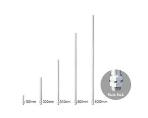 PATLITE USA CORPORATION POLE22-0800AN  22mm diameter aluminum pole, 800mm long, no threads