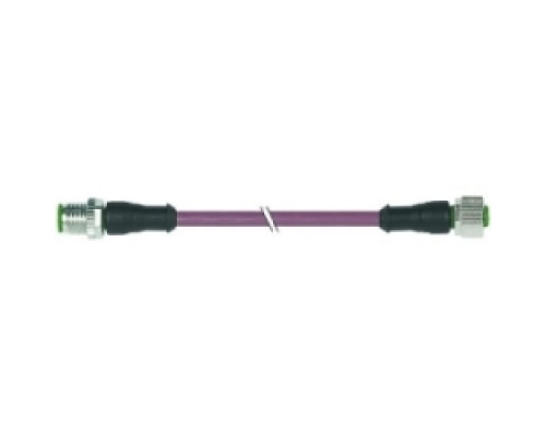 HARTING  21034494305   Data Cords M12: M12-Circular connector/female and male straight, 2.0m