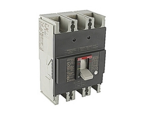 ABB  A2A175TW   3 pole, 175 amps rated at 240V AC and 250V DC, fixed trip point molded case circuit breaker, with a thermal magnetic trip device and 10kA at 240V AC and 10kA at 250V DC interrupt current rating