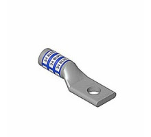 THOMAS & BETTS  60132                 Aluminum One-Hole Lug, Long Barrel, Blind End, Max 35kV, 1/0 AWG Wire, 1/2 in Bolt Size, Tin Plated, Die Code 50, Tan