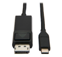 TRIPP LITE  U444-003-DP-BE                 USB-C to DisplayPort Adapter Cable, 4K 60Hz, Locking DP Connector, HDCP 2.2, M/M, 3 ft.