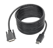 TRIPP LITE P581-015         Displayport to DVI Cable, Displayport with Latches to DVI-D Single Link Adapter M/M , 15 ft.