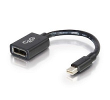 C2G  CG54303  54303                 6in C2G Mini DisplayPort M To DisplayPort F, Black