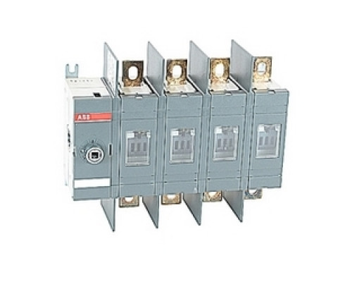 ABB  OT200U04   4 pole, 200 amps rated at 600 V AC, UL 98, open non-fusible disconnect switch
