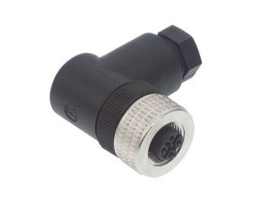 HIRSCHMANN  933172100   ELWIKA 4012 PG7 black; Angled Cable Socket, unassembled, strain relief by means of clamping cage, 4 contacts