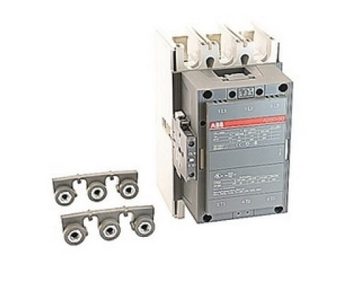 ABB  A260-30-11-80   3 pole, 400 amp, non-reversing across the line contactor with 230-240V AC coil and 1 NO and 1 NC auxiliary contacts