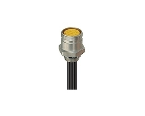 LUMBERG AUTOMATION  500000890  500000890   Mini Receptacle connector, 1 1/8 inch C body, female 12-pole for front mounting, assembled stranded wire, potted with epoxy, chassis side thread 1/2 inch NPT, screw connection, Internal Threads, Numeric Colo