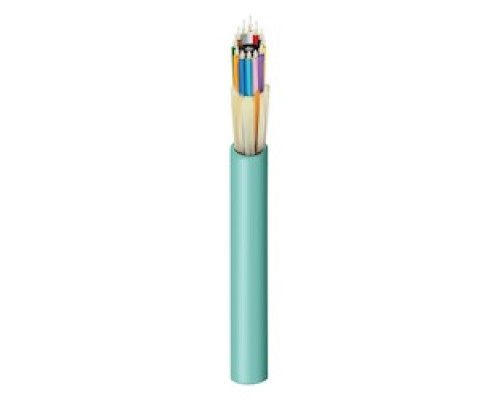 BELDEN  FI3B012PB                 12-F FX INDOOR BREAKOUT CABLE, OM3 OFNP 2.0MM AQUA JACKET