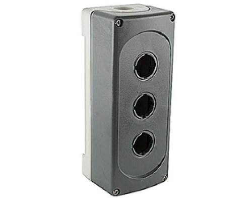 ABB  MEP3-0   Empty Plastic PB Enclosure 3 Seats Dark Grey/Light Grey