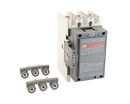 ABB  A145-30-11-81   3 pole, 230 amp, non-reversing across the line contactor with 24V AC coil and 1 NO and 1 NC auxiliary contacts