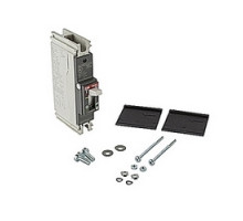 ABB  A1N050TW-1   1 pole, 50 amps rated at 240V AC and 125V DC, fixed trip point molded case circuit breaker, with a thermal magnetic trip device and 14kA at 240V AC and 10kA at 125V DC interrupt current rating