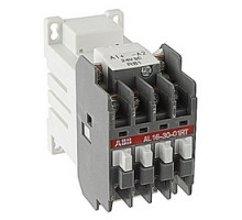 ABB  AL163001RT-81   30 amp DC controlled 3 pole ring tongue contactor with a 24V DC coil and 1 NC auxiliary contact