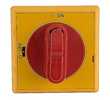 ABB  OHYS2RJ   Red and yellow selector screw on handle for door mounted switches with O/I and OFF/ON markings and protection according to NEMA 1, 3R, 12 and IP65