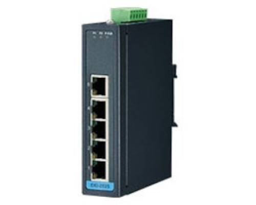 ADVANTECH  EKI-2525-BE   Unmanaged Industrial Ethernet Switch, 5-Port, 10/100 Mbps, DIN-Rail/Wall Mount, 12 to 48 Volt DC, 1.18