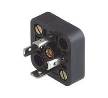 HIRSCHMANN  932597100   GSA 3000 black; Appliance connector with retaining nut, 2 screws M 3 x 10 and 1 screw M 3 x 4, longitudinal slots, open nut, 3 contacts + PE, Type A construction