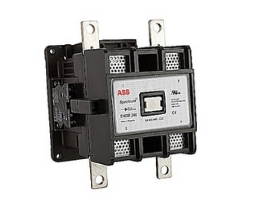ABB  EHDB280C2P-1L   2 pole, 2 NO, plus 1 NO and 1 NC auxiliary contacts, 280 amp, DC drive, dynamic breaking contactor, with a 120V AC coil