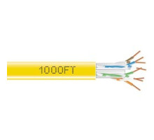 BLACK BOX NETWORK SERVICES EYN872A-PB-1000  CAT6 550-MHz Solid Ethernet Bulk Cable - Unshielded UTP , CMR PVC, Yellow, 1000-ft. 304.8-m Pull-Box