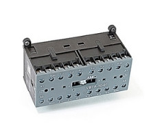 ABB  VB7-30-01-02   3 pole, plus 2 NC auxiliary contacts, 16 amp, miniature, non-reversing, mechanically interlocked contactor, coil and terminals