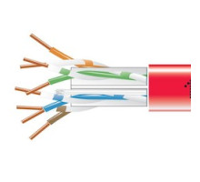 BLACK BOX NETWORK SERVICES EYN869B-PB-1000  CAT6 550-MHz Solid Ethernet Bulk Cable - Unshielded UTP , CMP Plenum, Red, 1000-ft. 304.8-m Pull-Box