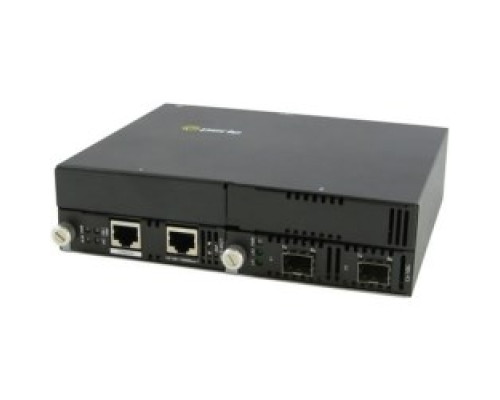 PERLE SYSTEMS 05071364  SMI-10GR-STS - Managed 10 Gigabit Media and Rate Converter, dual SFP+ slots empty , AC power Adapter - USA Power Cord