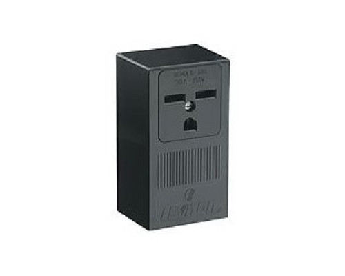 LEVITON  5376   30 Amp, 250 Volt, Surface Mounting Receptacle, Straight Blade, Industrial Grade, Grounding, Black