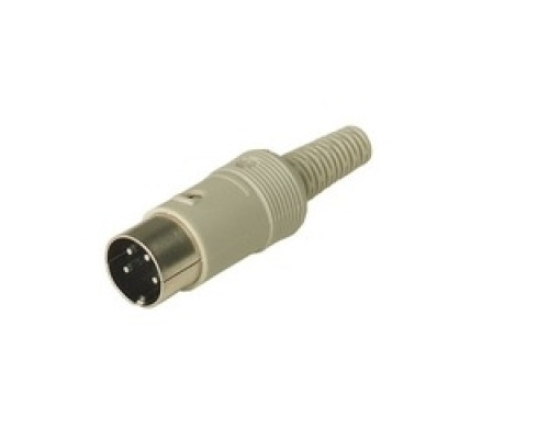 HIRSCHMANN  930015517   MAS 40 grey; Plug with insulated handle solder joint, 4 contacts, male, 4A 34V AC/DC