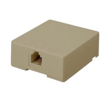 VANCO  CMTJ4X                 Color Mate Surface Mount Jack, Type: Single Jack Type: 4-Conductor & Color: Ivory