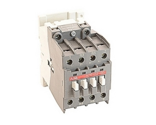 ABB  A26-22-00-81   4 pole, 45 amp, across the line block contactor with 24V AC coil and no auxiliary contacts