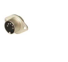 HIRSCHMANN  930934500   MASEI 5 S black; Panel-mounted Plug with flange solder joint die-cast housing and flange, nickel-plated, 5 contacts, male, DIN 41 524, 4A 34V AC/DC