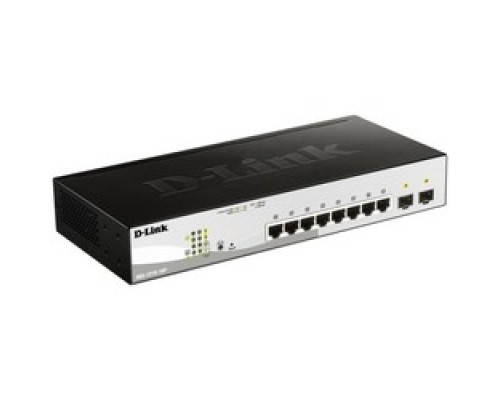 D-LINK SYSTEMS INC  DGS-1210-10P   Ethernet Switch, 8-Port Gigabit, Smart Managed, 20 Gbps Switching Capacity, 54 Volt DC, 80.6 Watt, 11