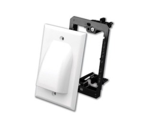 VANCO  LV1VAN1AL                 Flat Panel Bulk Cable Wall Plate with Mounting Bracket Kit, Single & Almond
